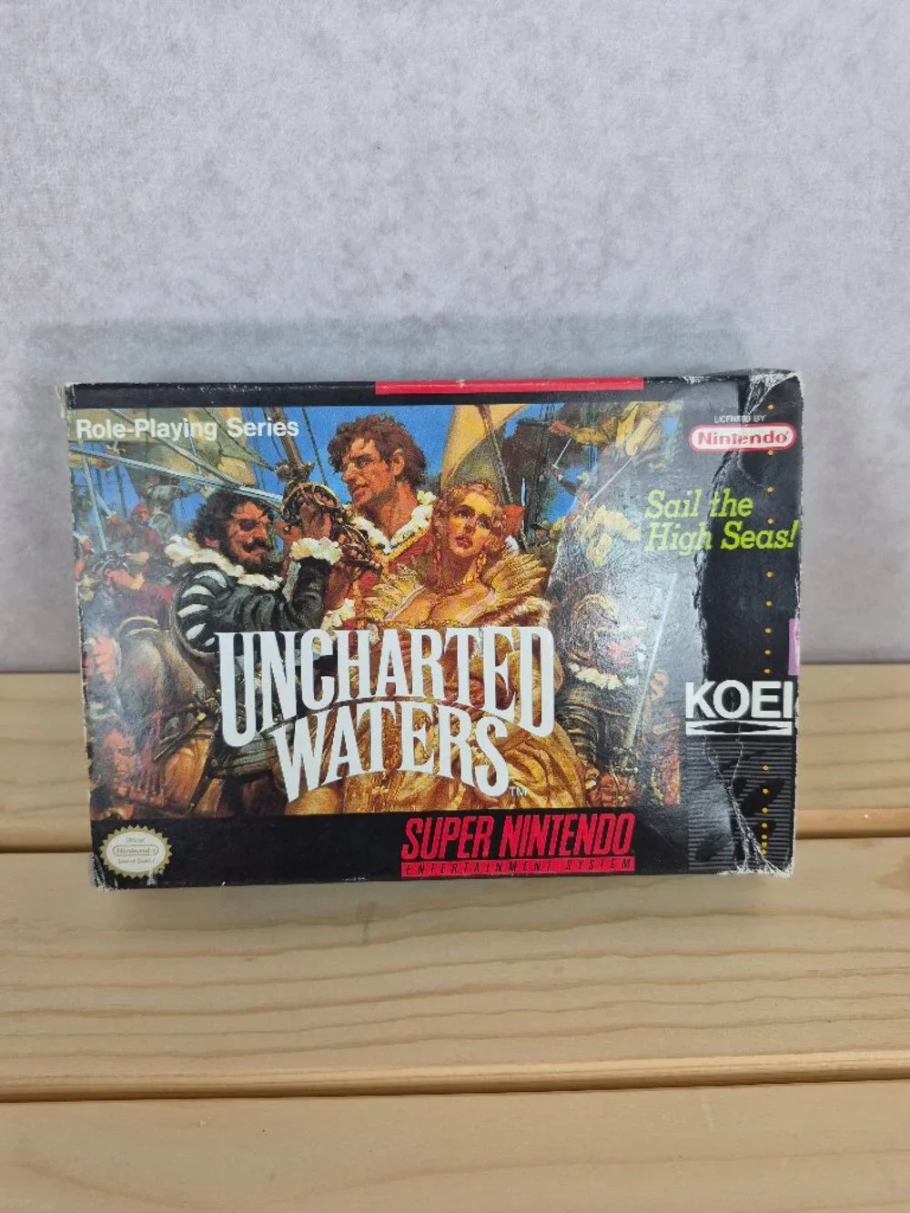 Uncharted Waters SNES Complete Set KOEI NTSC-U/C (1993) RPG Sailing Box Manual